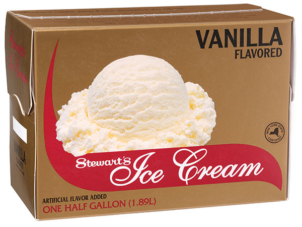 vanilla ice cream box