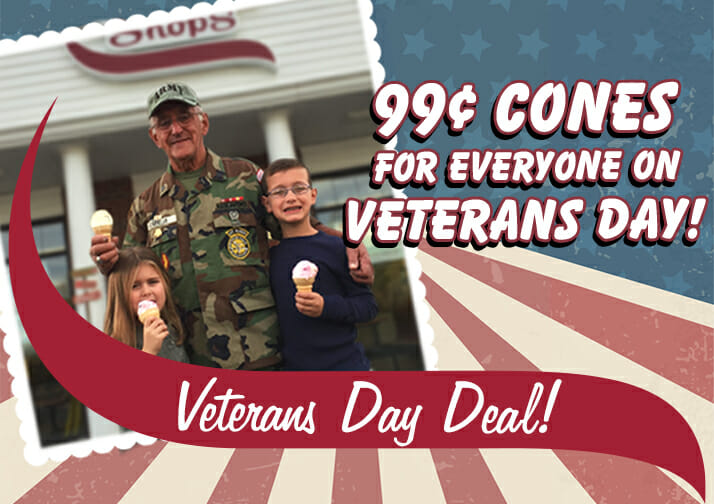 Veterans day ice cream